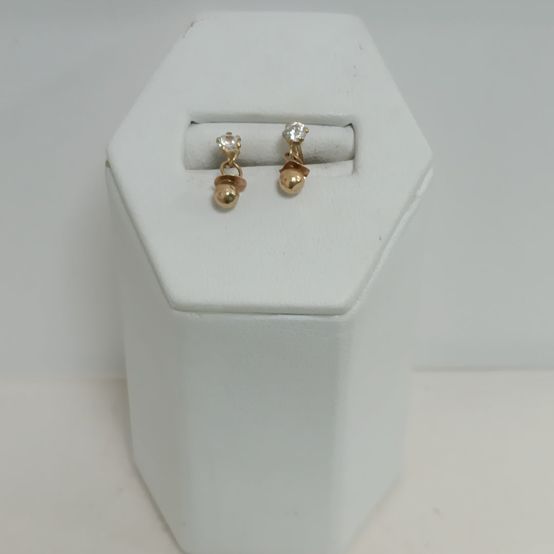 BROQUELES PAR ORO 14 K 0,40 GRMS (SEMINUEVO)