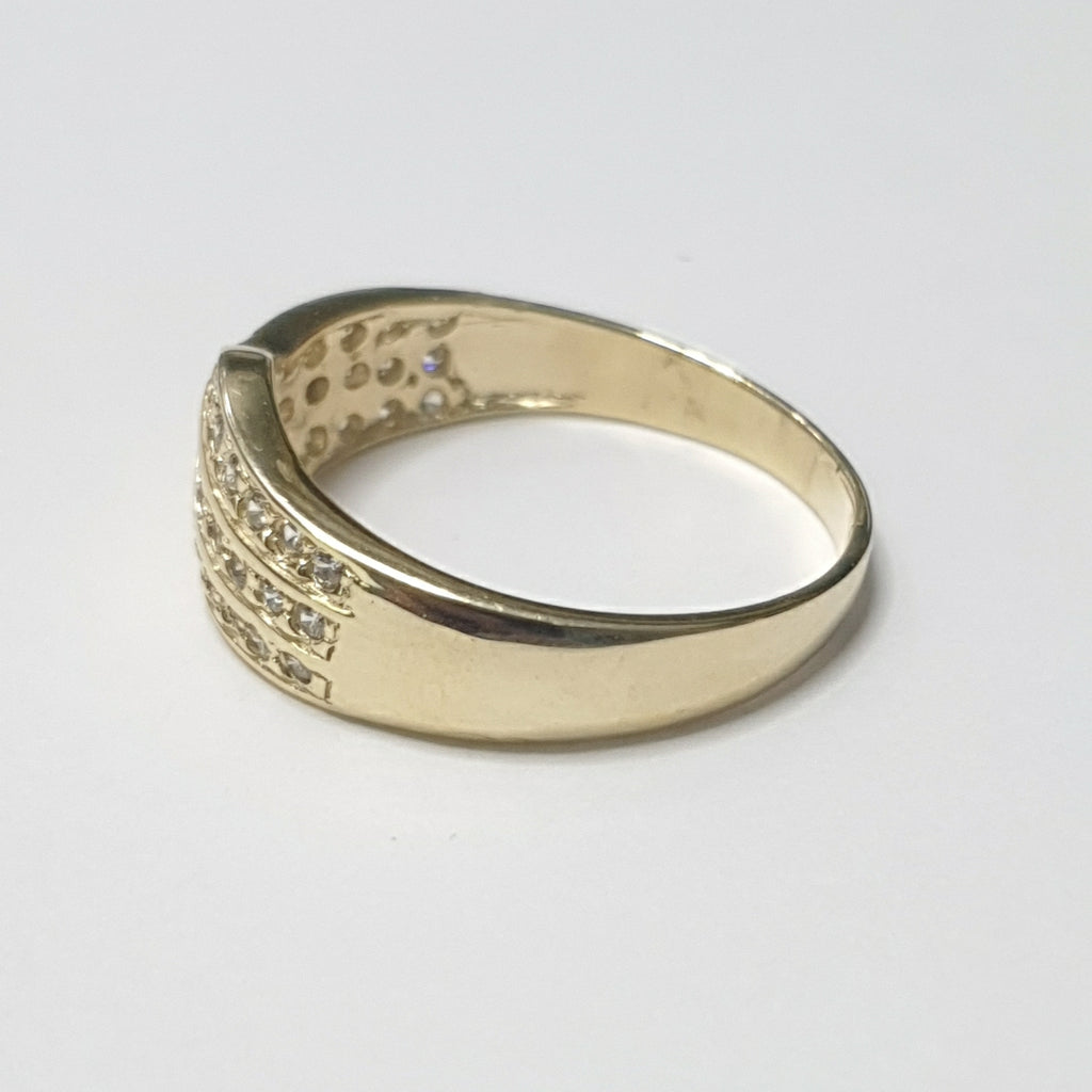 ANILLOS C CIRCONIAS 14K TALLA 8 3.1 GR (NUEVO)