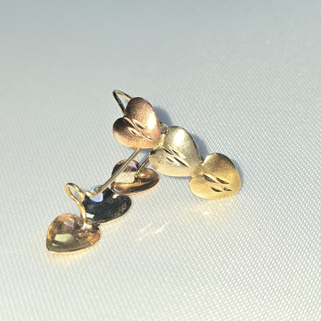 ARETES PAR ORO COMBINADO 10 K 1,20 GRMS (SEMINUEVO)
