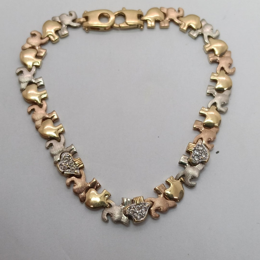 PULSERA ORO COMBINADO 14 K 9,50 GRMS (SEMINUEVO)