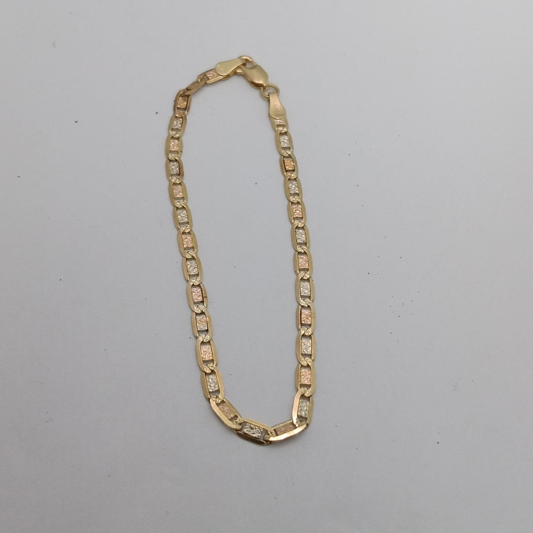 PULSERA ORO COMBINADO 14 K 3,80 GRMS (SEMINUEVO)
