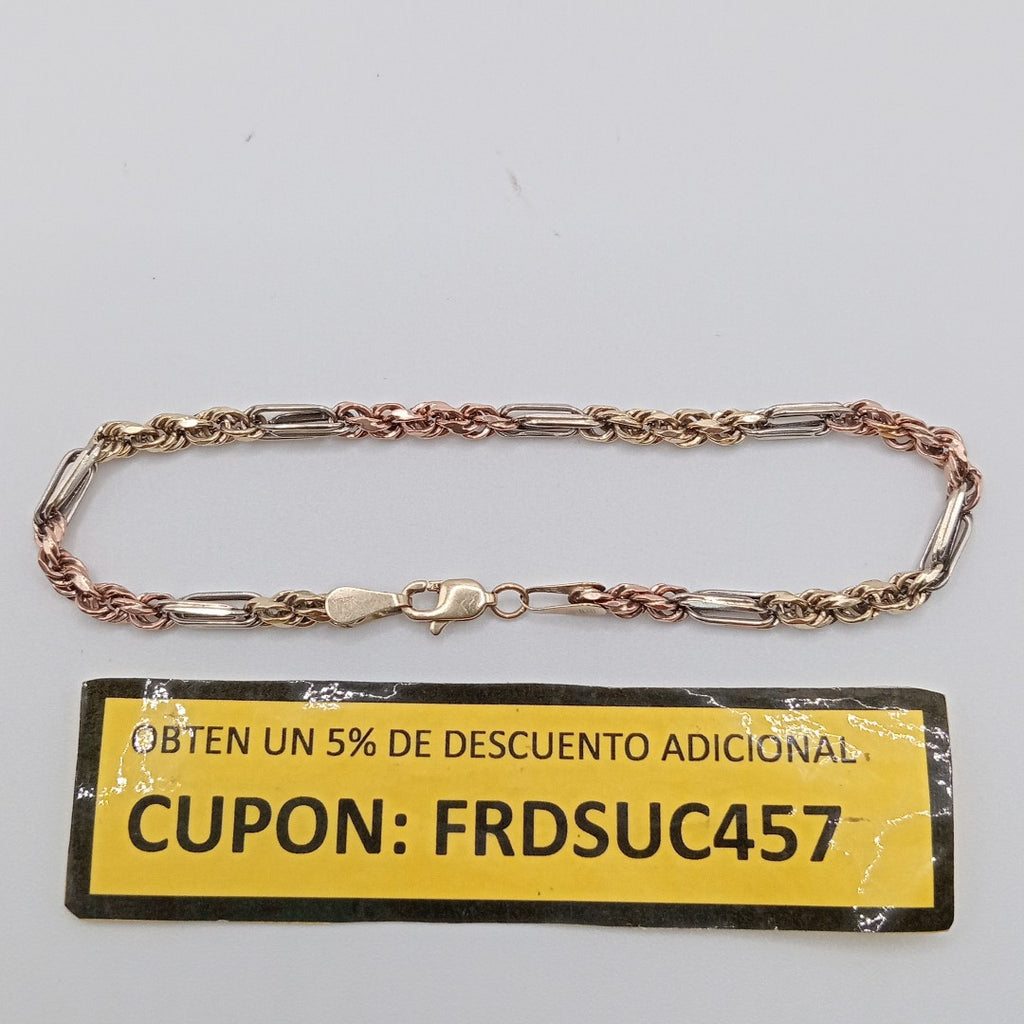 PULSERA ORO COMBINADO 14 K 4 GRMS (SEMINUEVO)