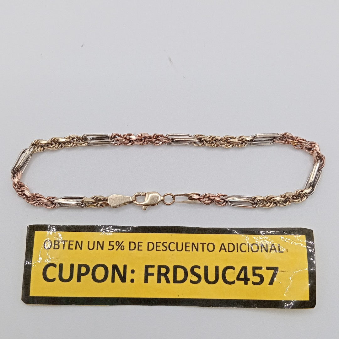 PULSERA ORO COMBINADO 14 K 4 GRMS (SEMINUEVO)