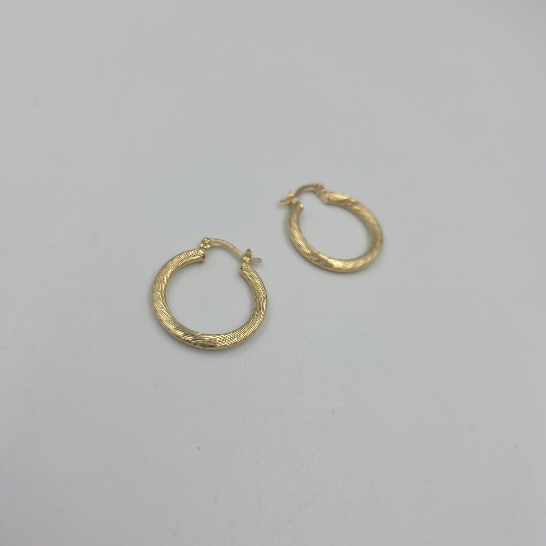 ARETES TEJIDO ARRACADAS ASTRIADAS 14K 2.8 GR (NUEVO)