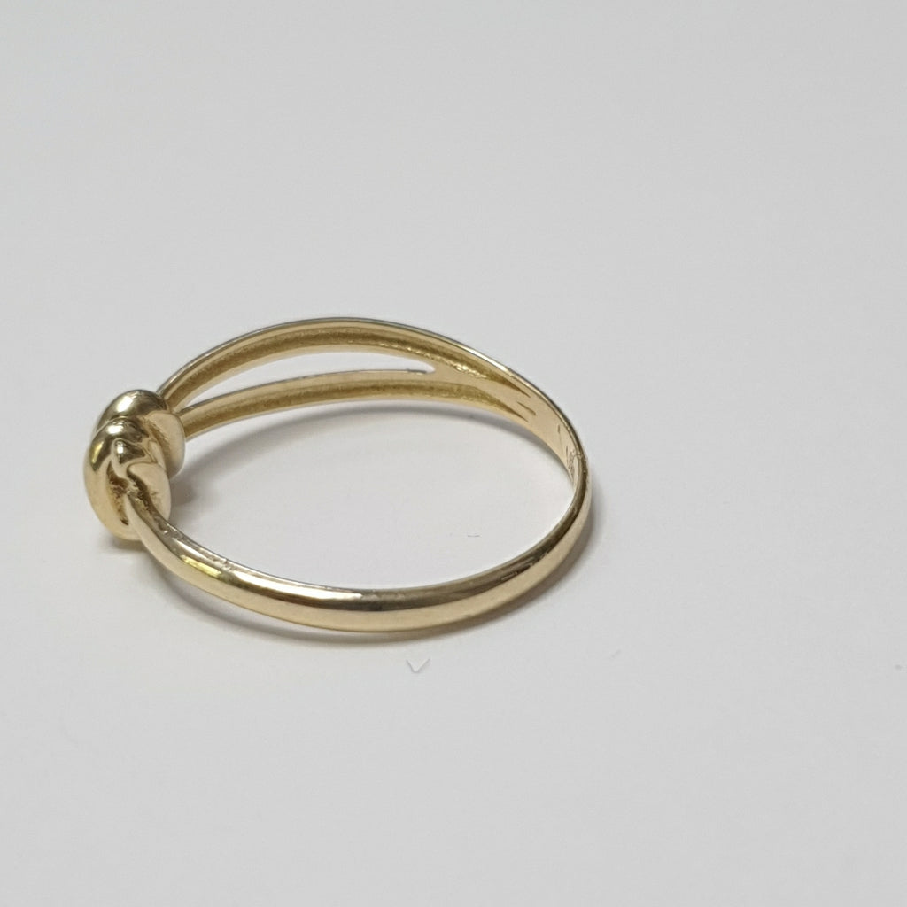 ANILLO ANILLITO C NUDO 14K 8 TALLA 2 GR (NUEVO)