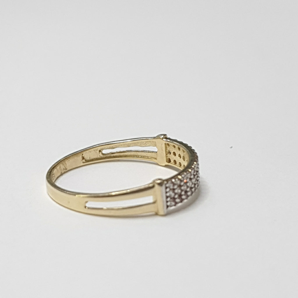 ANILLO ANILLITO C CIRCONIAS 14K 8 TALLA 1.6 GR (NUEVO)
