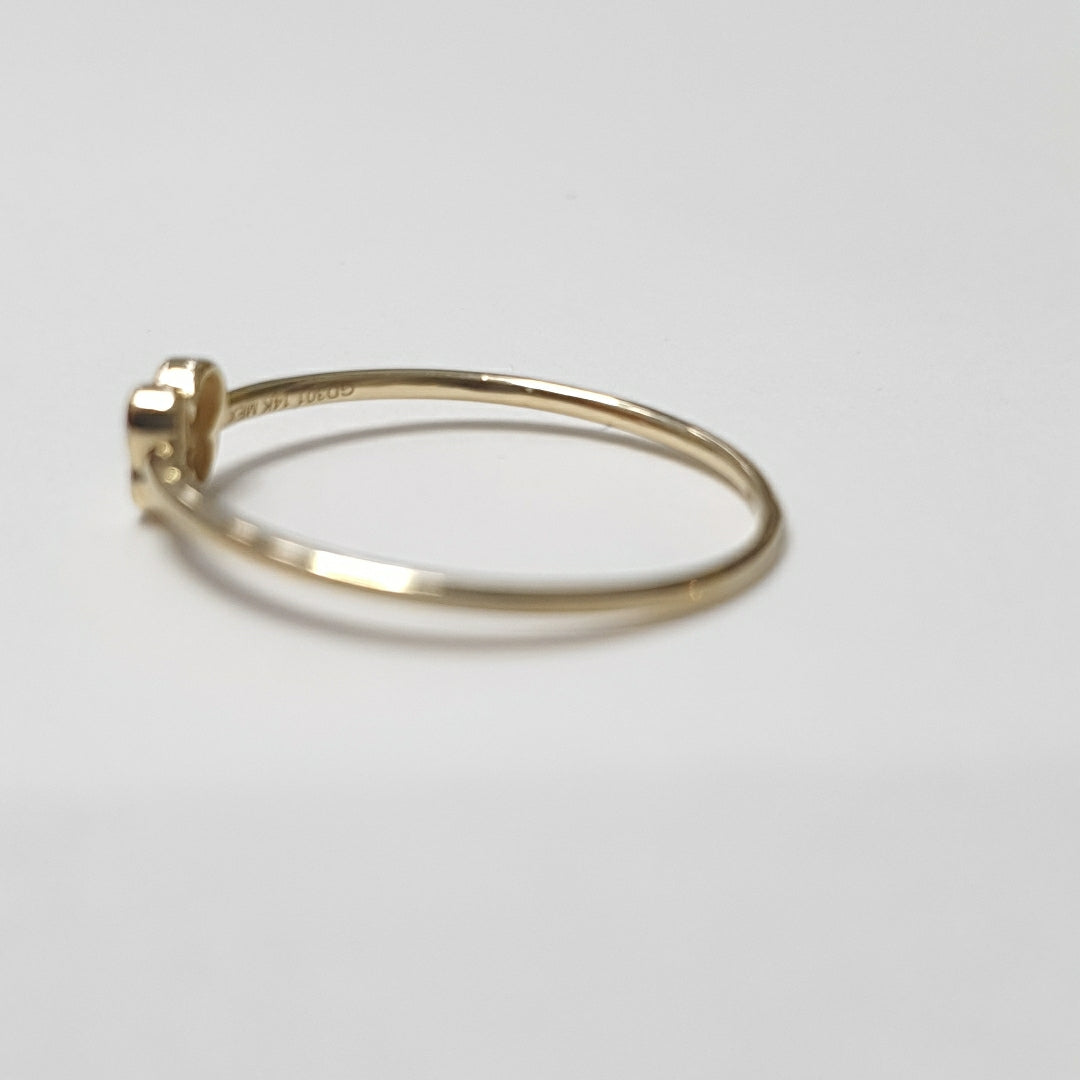 ANILLO ANILLITO MARIPOSA C CIRCONIAS 14K 9 TALLA 1 GR (NUEVO)