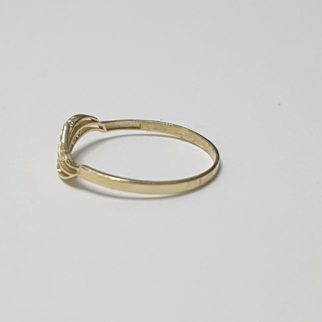 ANILLOS C CIRCONIAS 14K TALLA 8 0.9 GR (NUEVO)