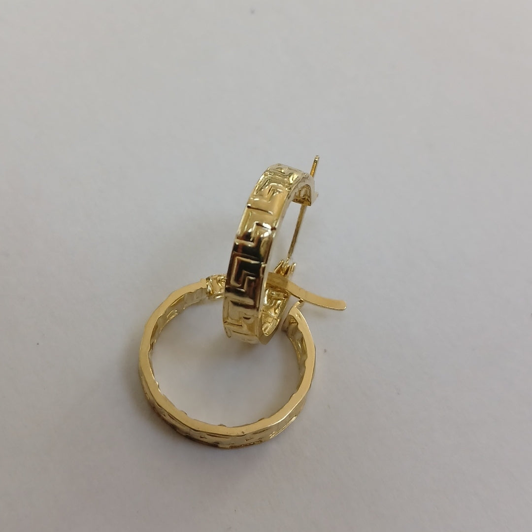 ARETES ARRACADAS FIG GRECAS 14K 1.7 GR (NUEVO)
