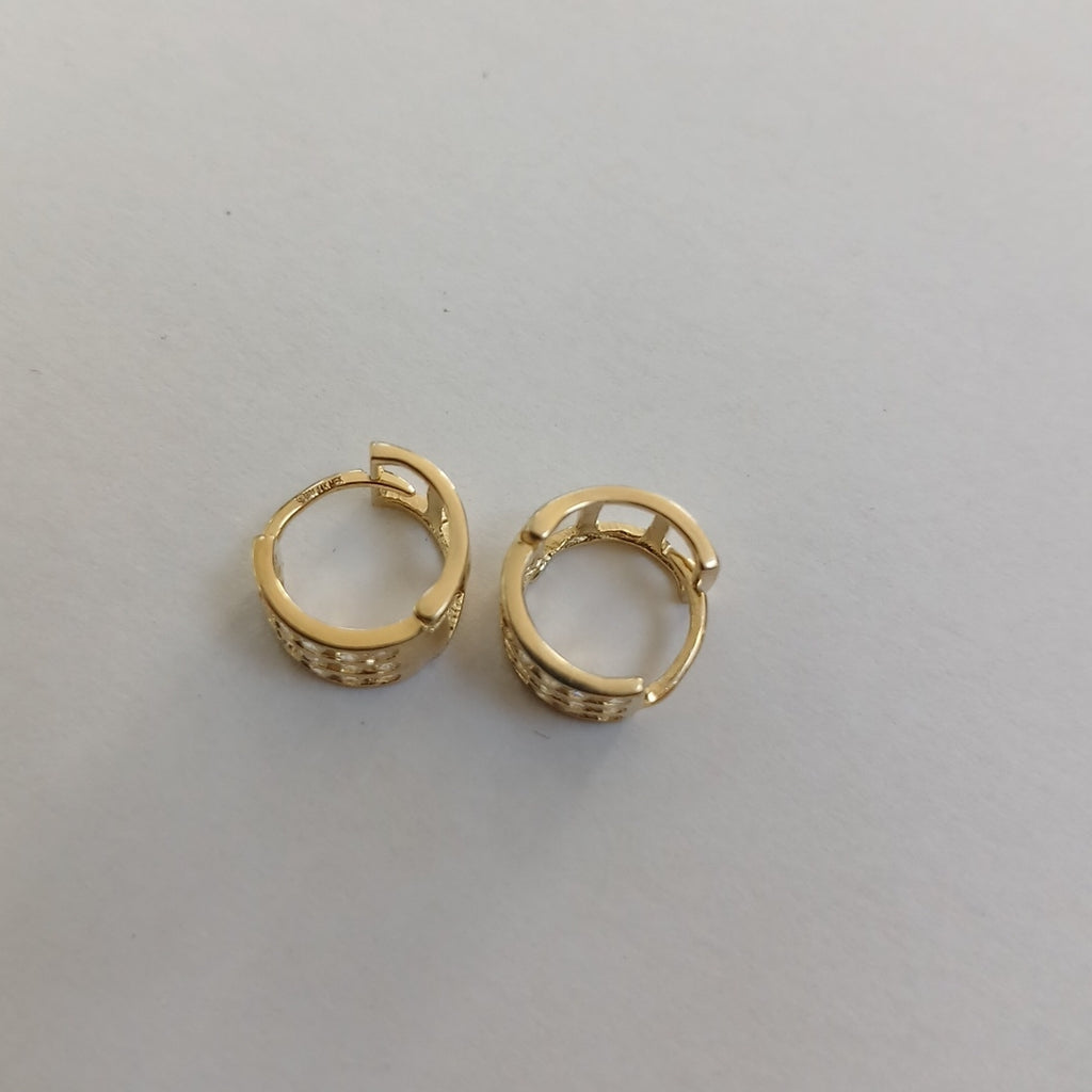 ARETES HUGGIES C CIRCONIA 14K 2.2 GR (NUEVO)