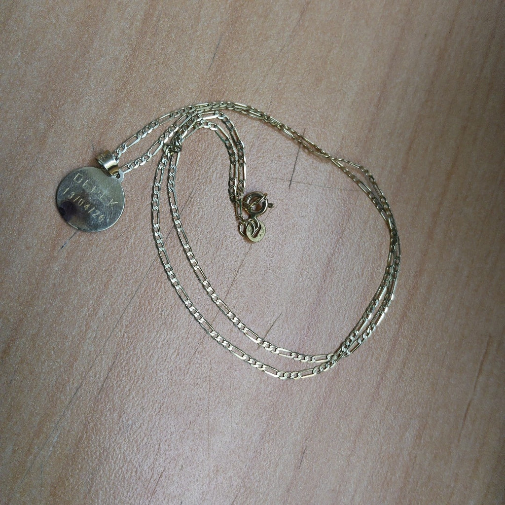 CADENA,MEDALLA RELIGIOSA ORO 10 K 1,90 GRMS (SEMINUEVO)