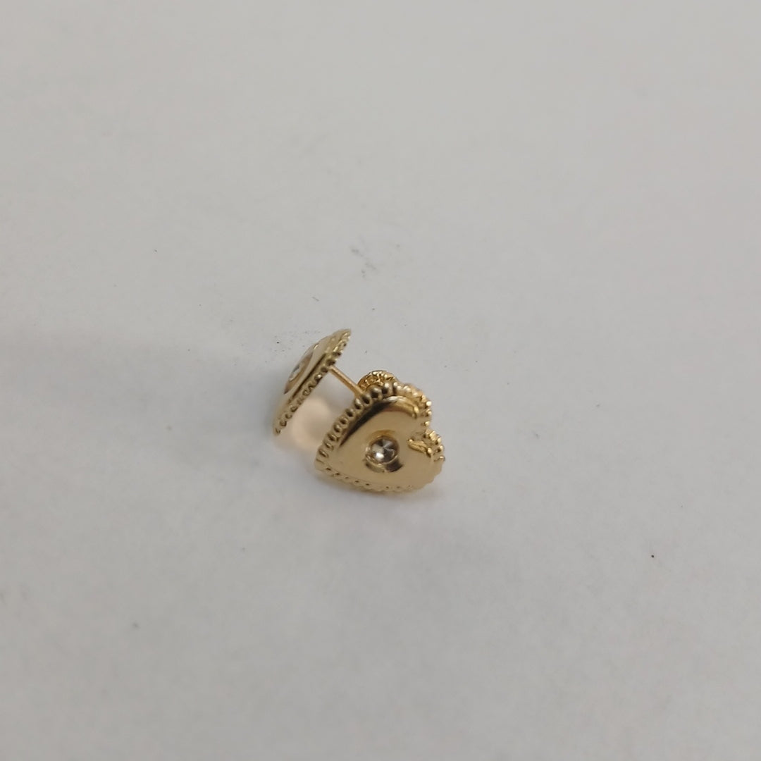 BROQUELES BROQUEL FIG CORAZON C CIRCONIA 14K 0.2614 GR (NUEVO)