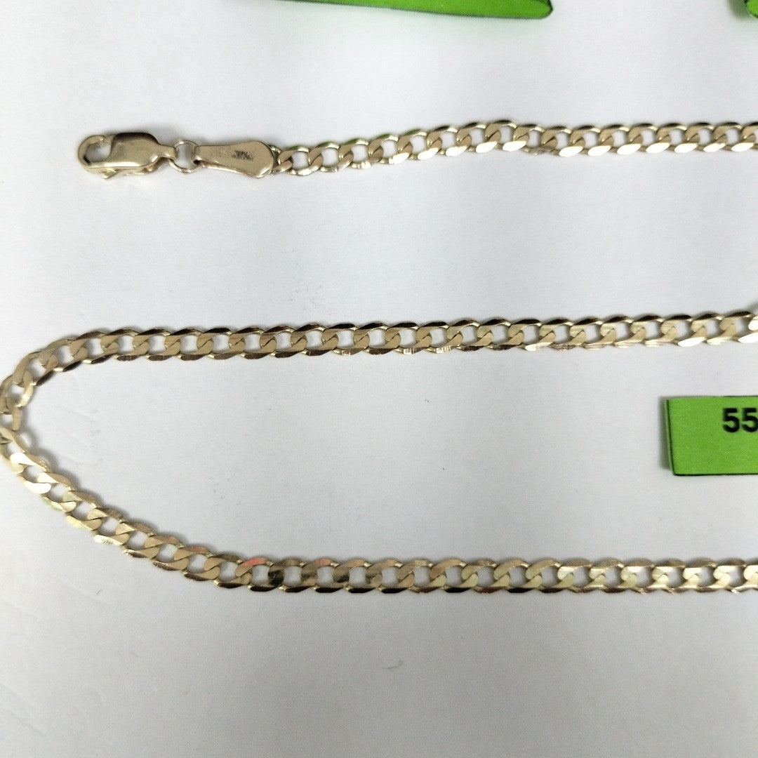 CADENA TEJIDO BARBADA 14K 55 CM 8.2 GR (NUEVO)