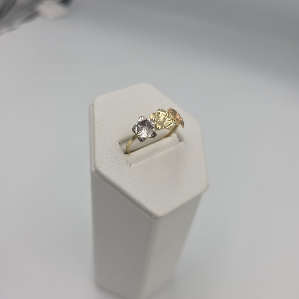 ANILLOS ANILLITO FIG FLORES 10K TALLA 9 1.3 GR (NUEVO)