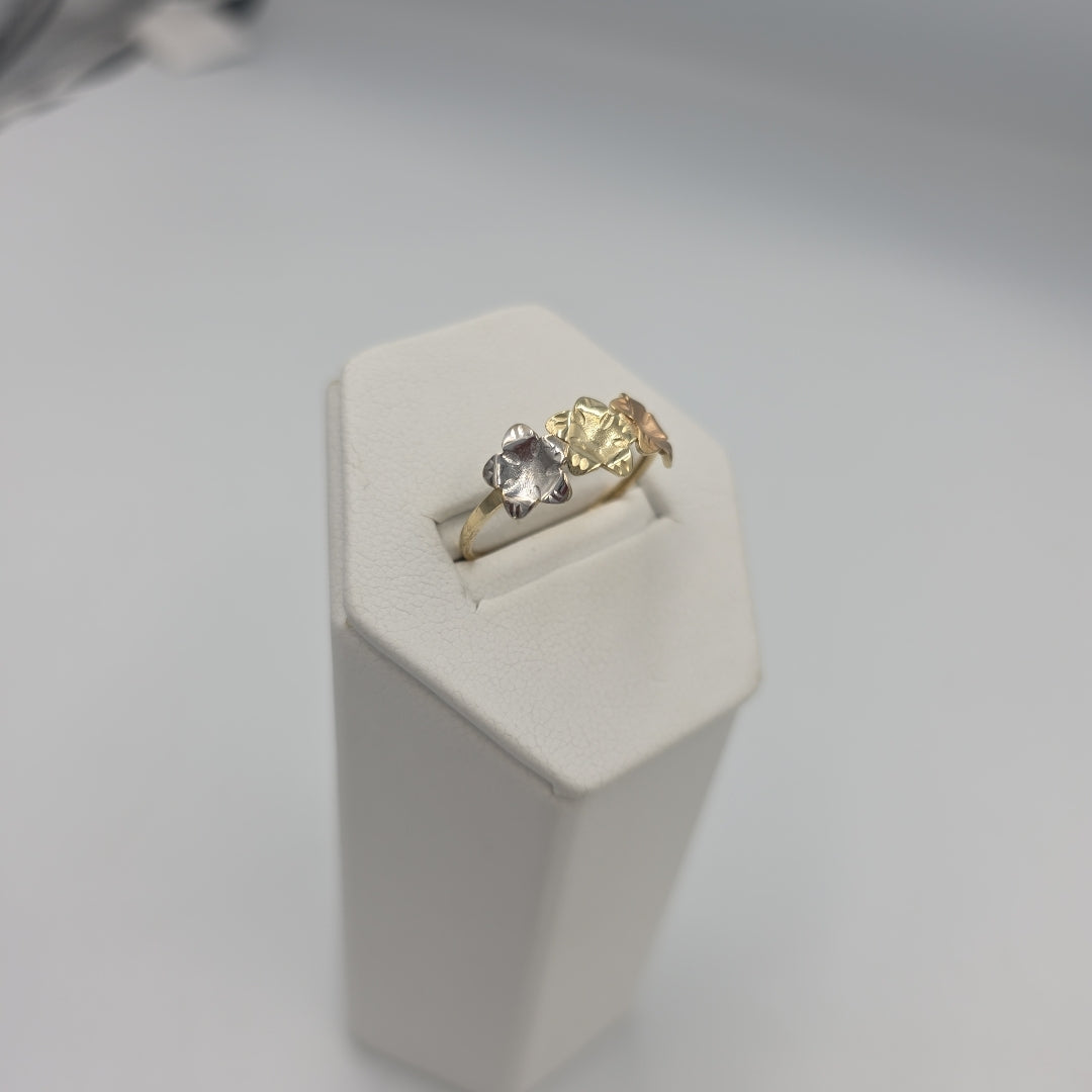 ANILLOS ANILLITO FIG FLORES 10K TALLA 9 1.3 GR (NUEVO)