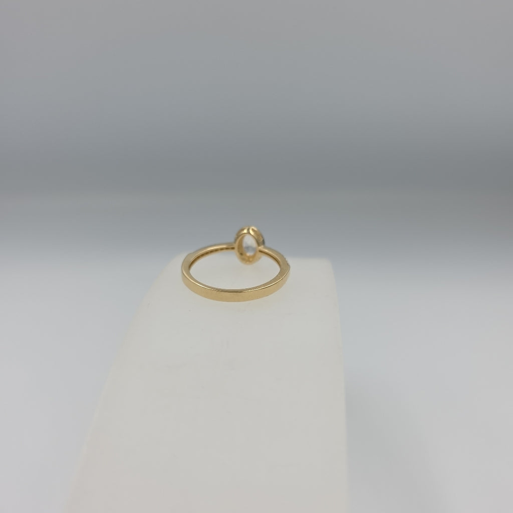 ANILLO ANILLITO C CIRCONIAS 14K 7 TALLA 2 GR (NUEVO)