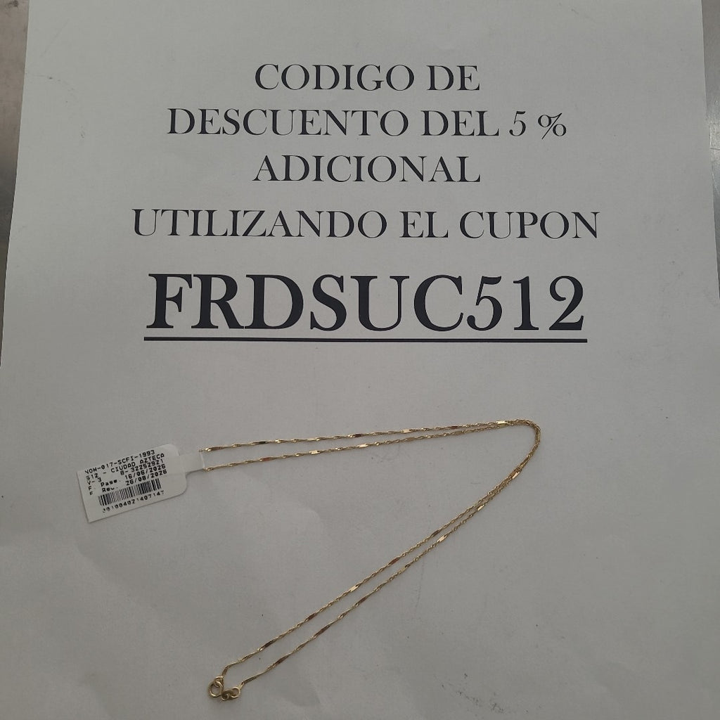 CADENA ORO 10 K 0,80 GRMS (SEMINUEVO)