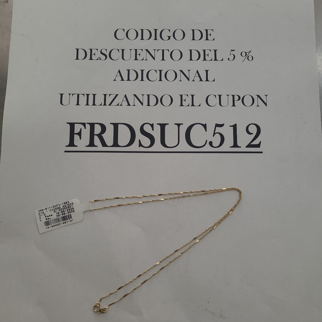 CADENA ORO 10 K 0,80 GRMS (SEMINUEVO)