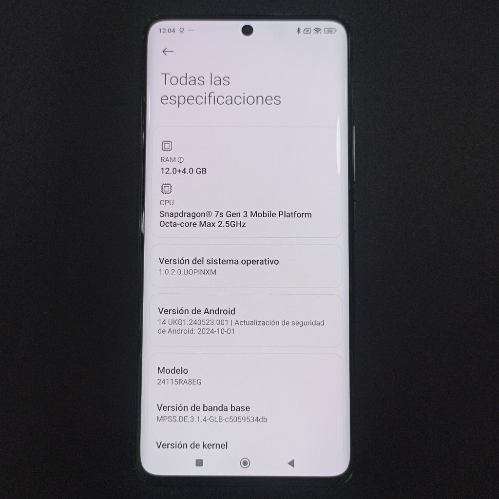 CELULAR XIAOMI REDMI NOTE 14 PRO+ 5G 24115RA8EG(2024) 256 GB 12 GB RAM (SEMINUEVO)