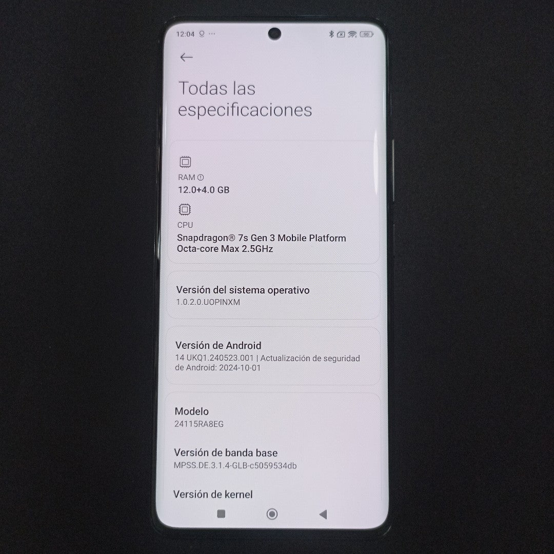 CELULAR XIAOMI REDMI NOTE 14 PRO+ 5G 24115RA8EG(2024) 256 GB 12 GB RAM (SEMINUEVO)