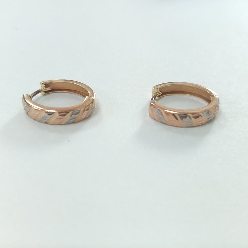 ARRACADAS PAR ORO,ORO COMBINADO 10 K 1,60 GRMS (SEMINUEVO)