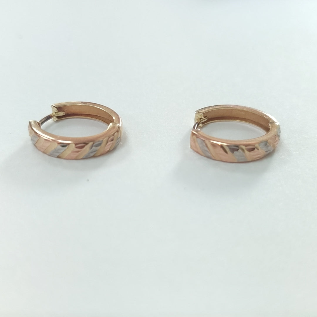 ARRACADAS PAR ORO,ORO COMBINADO 10 K 1,60 GRMS (SEMINUEVO)