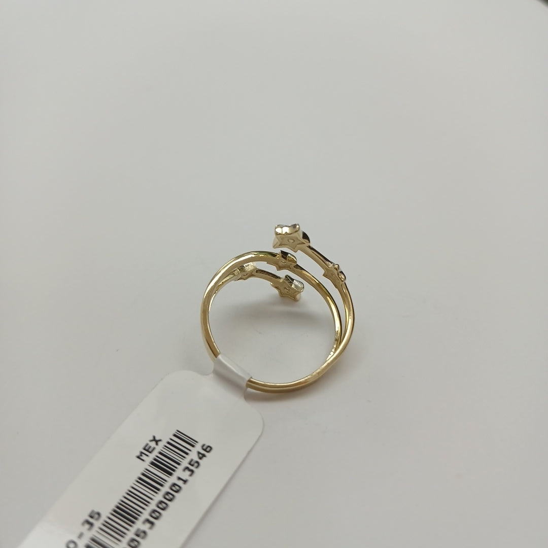 ANILLOS ANILLITO FIG ESTRELLA CON CIRCNIAS 10K TALLA 8 2.6 GR (NUEVO)