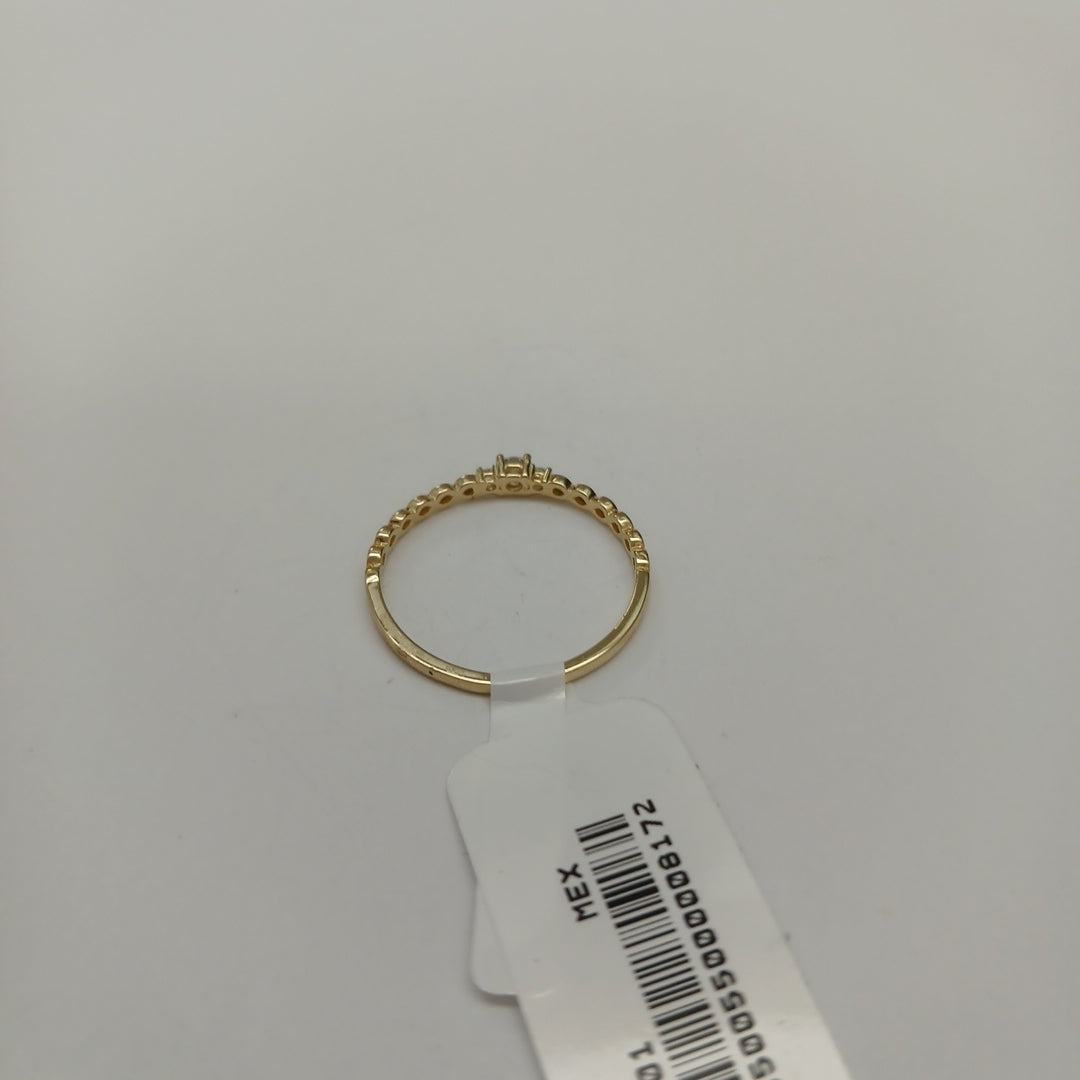 ANILLO ANILLITO C CIRCONIAS 14K 8 TALLA 1 GR (NUEVO)