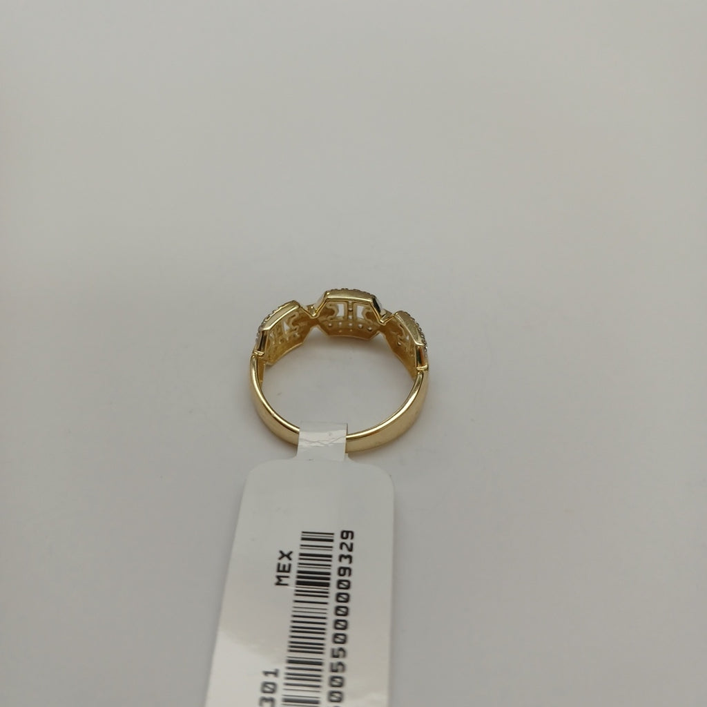 ANILLO ANILLITO C CIRCONIAS 14K 8 TALLA 2.7 GR (NUEVO)