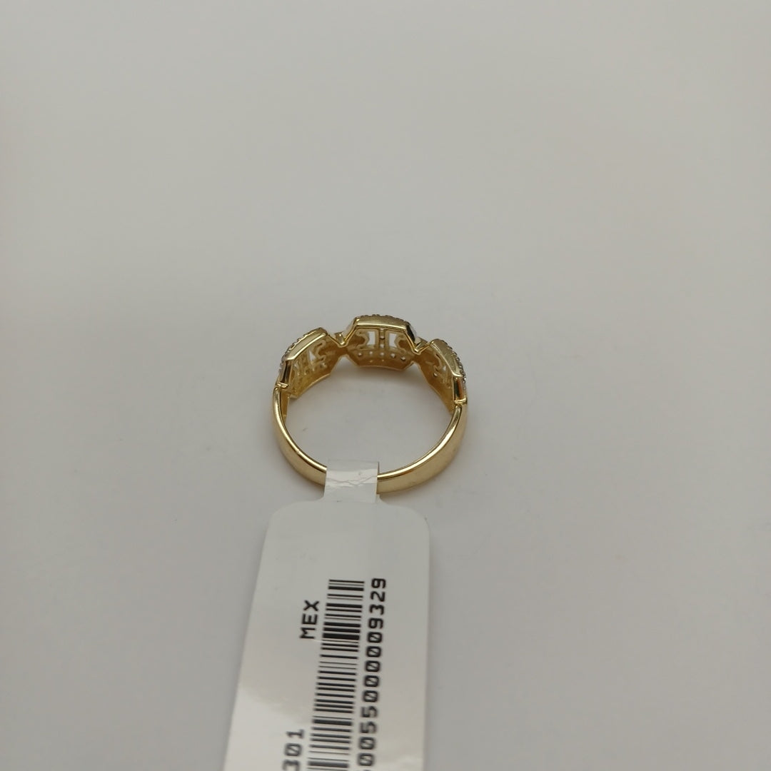 ANILLO ANILLITO C CIRCONIAS 14K 8 TALLA 2.7 GR (NUEVO)