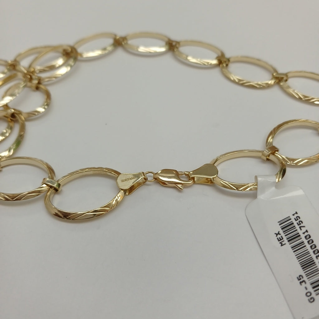 CADENA GARGANTILLA AROS OVALADOS 14K 55 CM 11 GR (NUEVO)