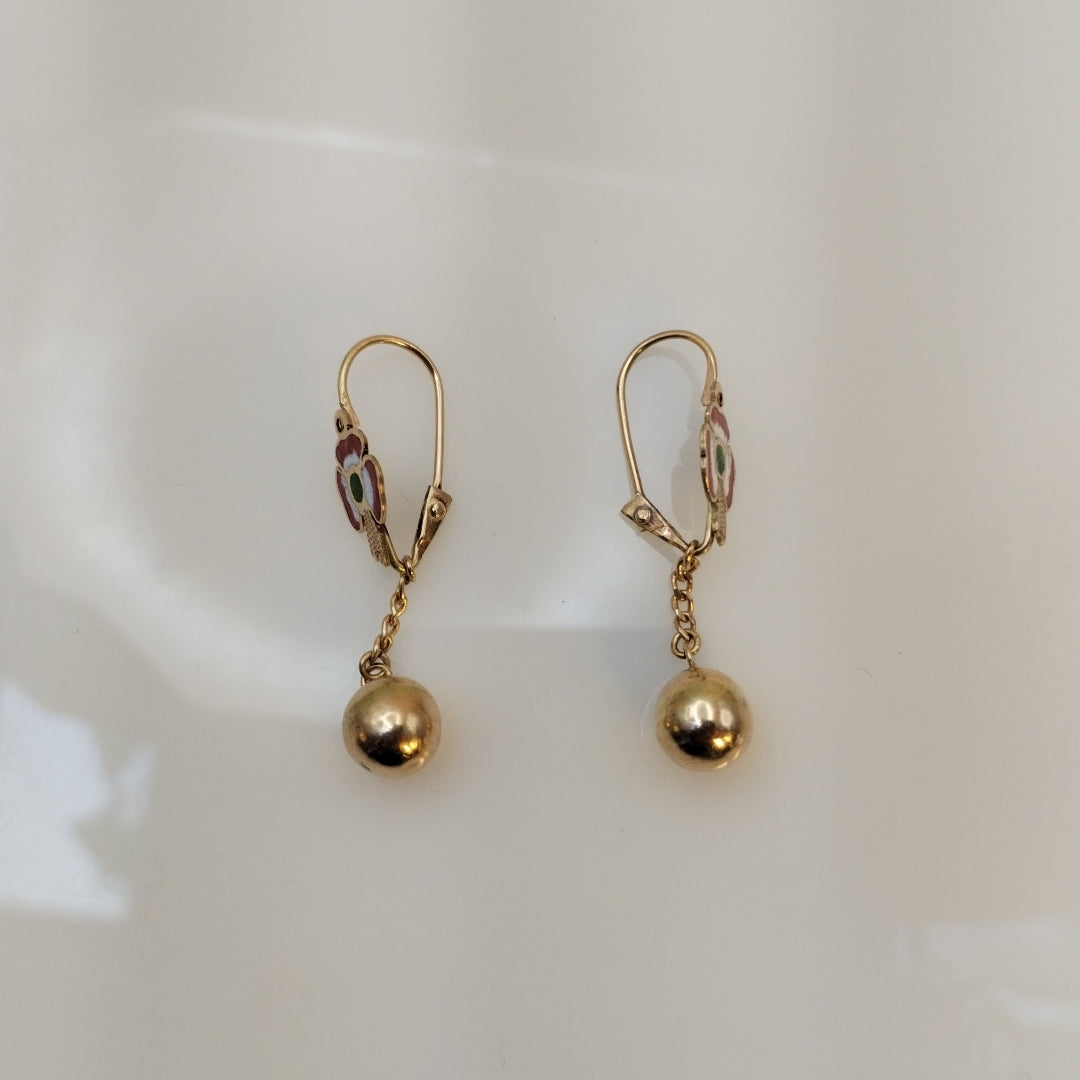 ARETES PAR ORO 8 K 3.2 GRMS (SEMINUEVO)