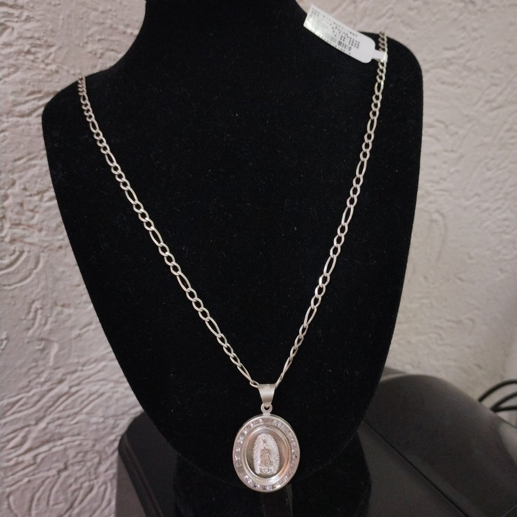 CADENA, MEDALLA RELIGIOSA PLATA 10.6 GRMS (SEMINUEVO)