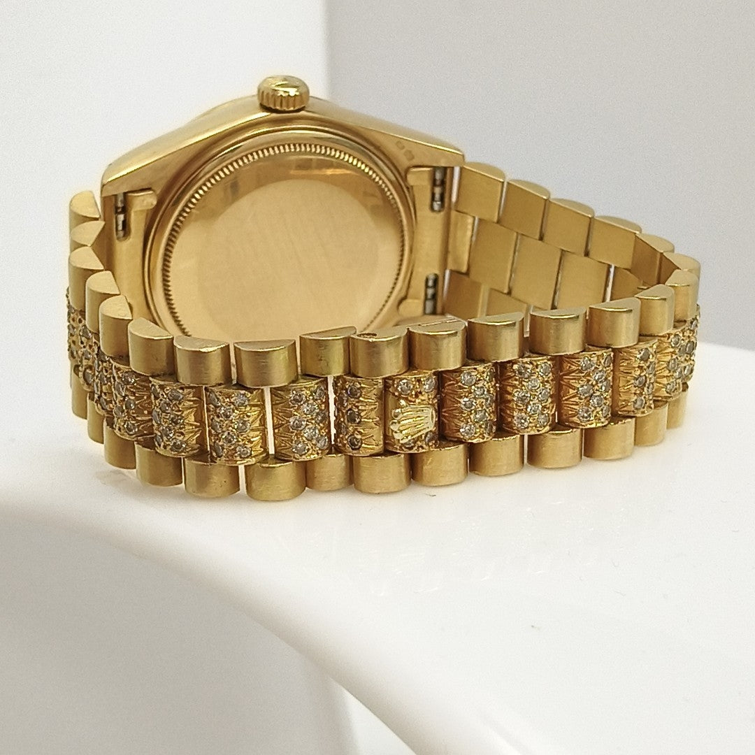 RELOJ CAJA ACERO PULSO ORO ORO 18 K 139.9 GRMS (SEMINUEVO)