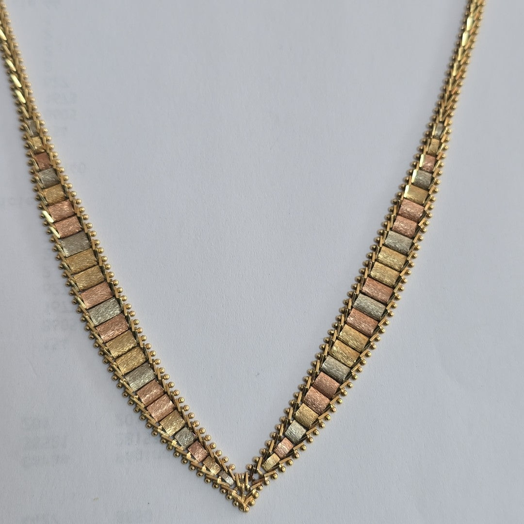 GARGANTILLA ORO COMBINADO 14 K 18.8 GRMS (SEMINUEVO)