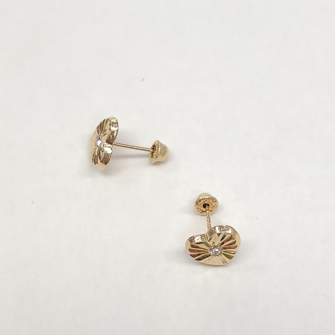BROQUELES BROQUEL FIG CORAZON C CIRCONIA 14K 0.2603 GR (NUEVO)