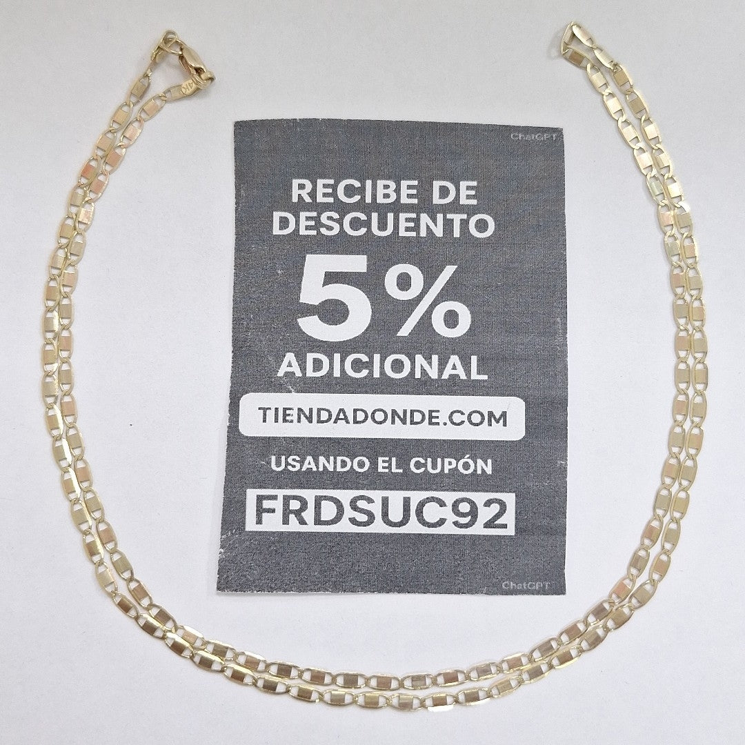 CADENA ESPEJO 14K 60 CM 5.4 GR (NUEVO)