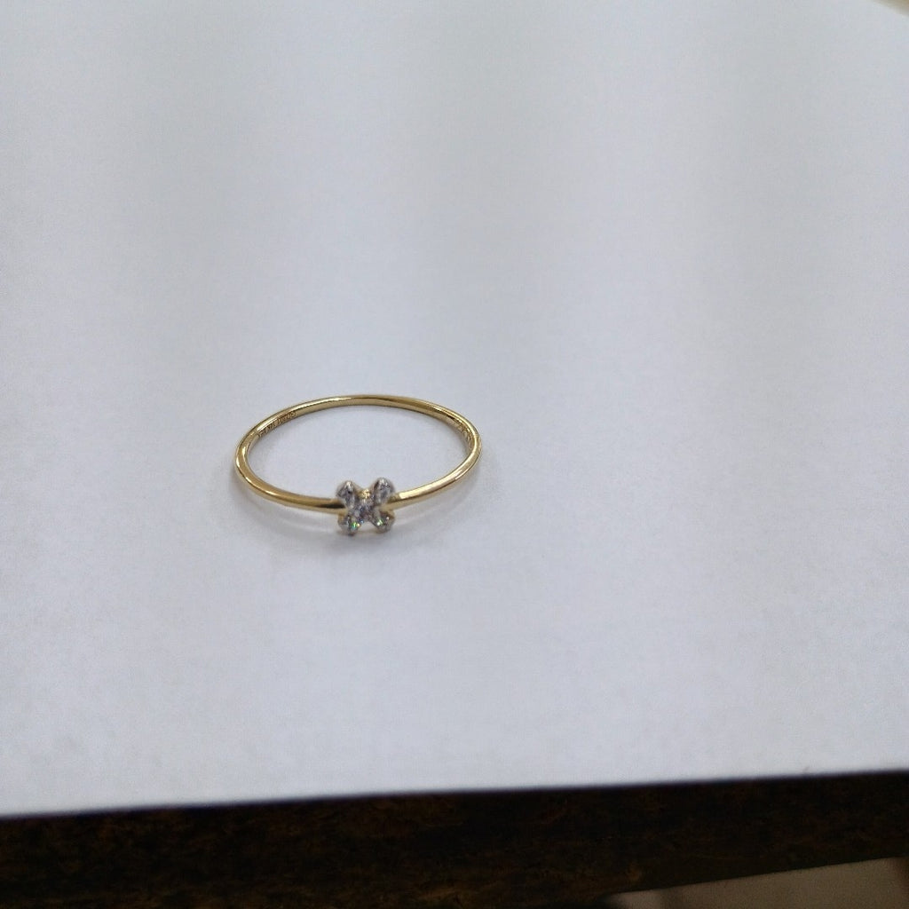 ANILLO ANILLITO C CIRCONIAS 14K 7 TALLA 0.7 GR (NUEVO)