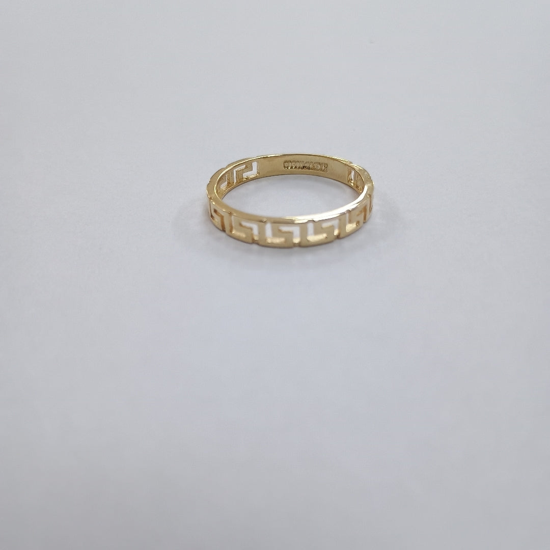 ANILLO ARGOLLA C GRECAS 14K 7 TALLA 1.3 GR (NUEVO)