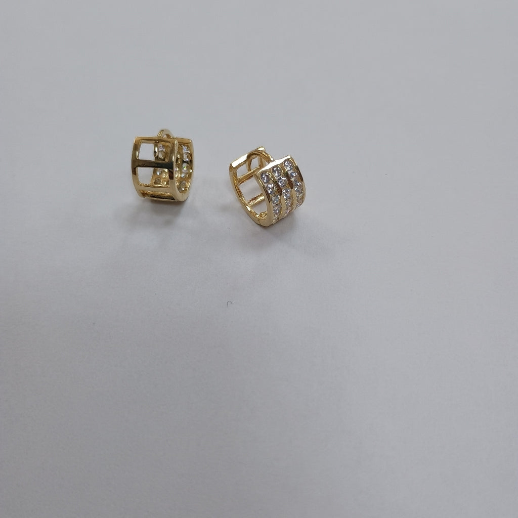 ARETES HUGGIES C CIRCONIA 14K 2.2 GR (NUEVO)