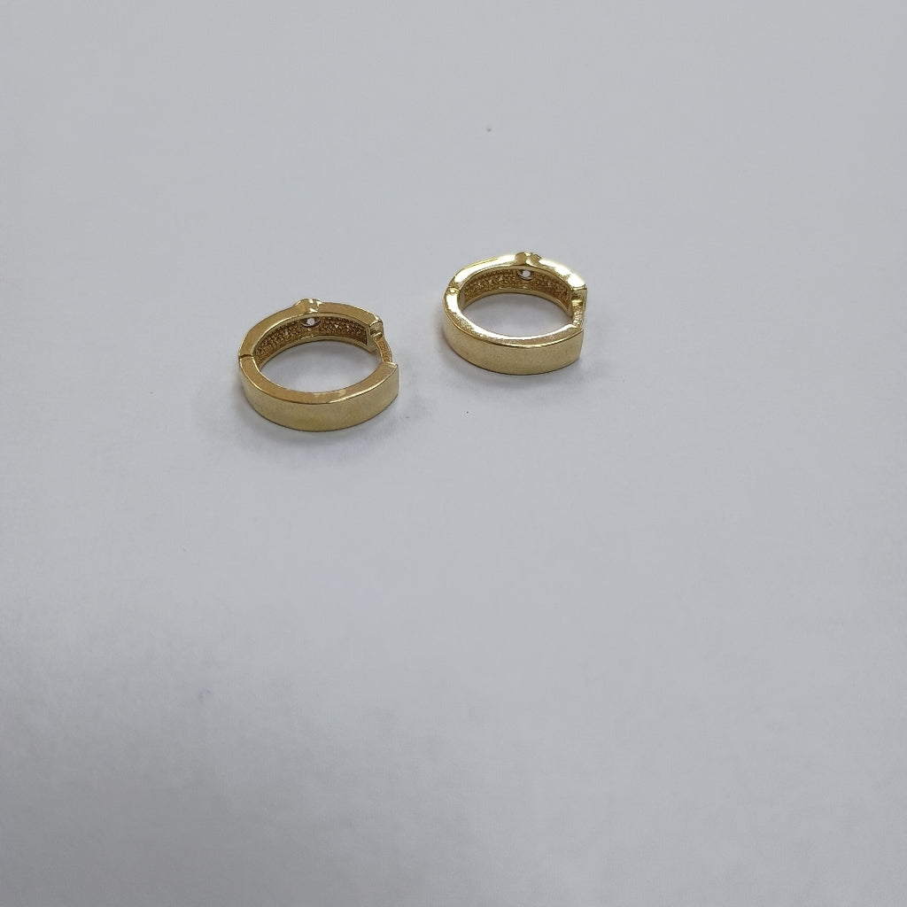 ARETES ARRACADAS C CIRCONIAS 10K 2.6 GR (NUEVO)