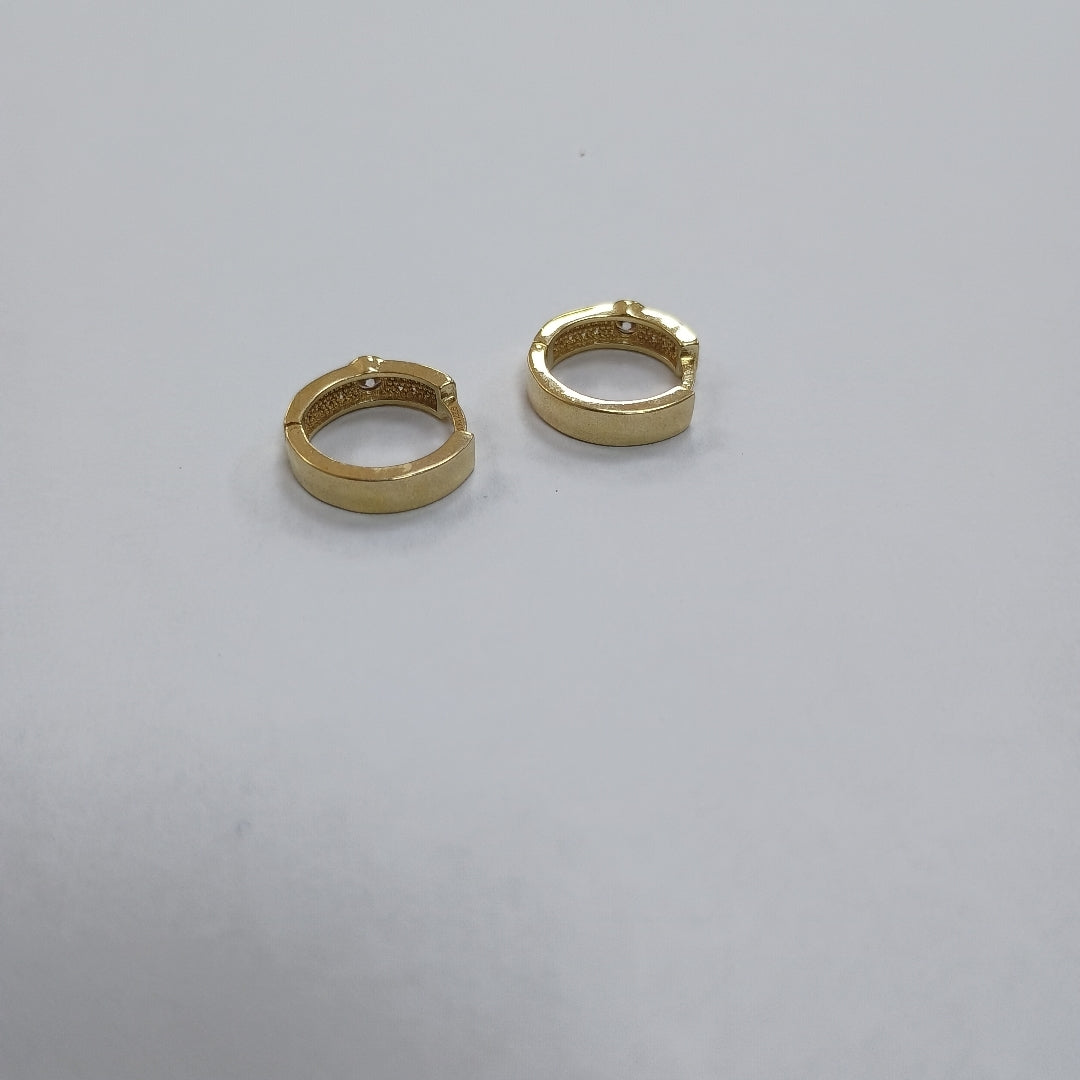 ARETES ARRACADAS C CIRCONIAS 10K 2.6 GR (NUEVO)