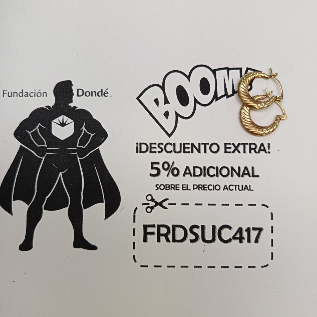 ARRACADAS PAR ORO 10 K 1,20 GRMS (SEMINUEVO)