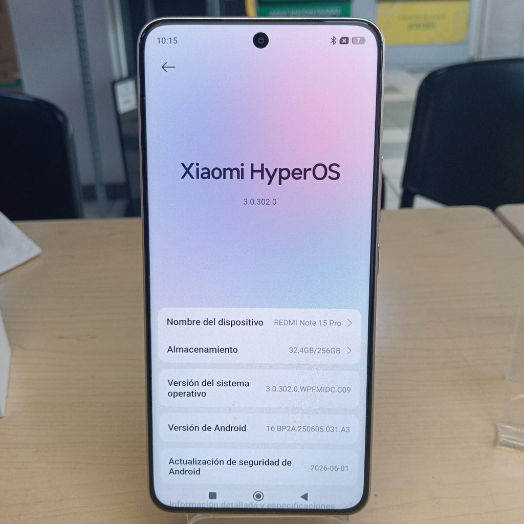 CELULAR XIAOMI REDMI NOTE 15 PRO 25100RA69G (2025) 256 GB 8 GB RAM (SEMINUEVO)
