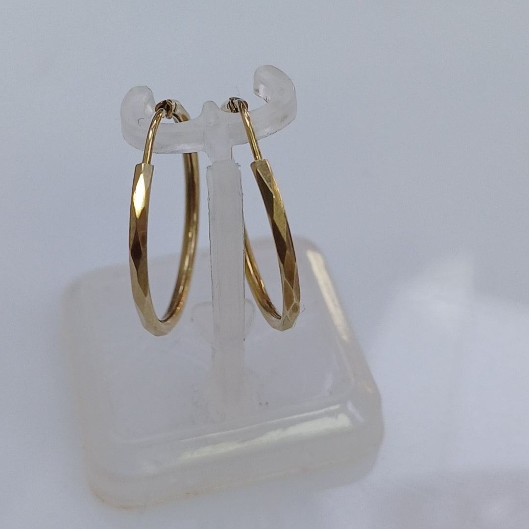 ARRACADAS PAR ORO 14 K 1.7 GRMS (SEMINUEVO)