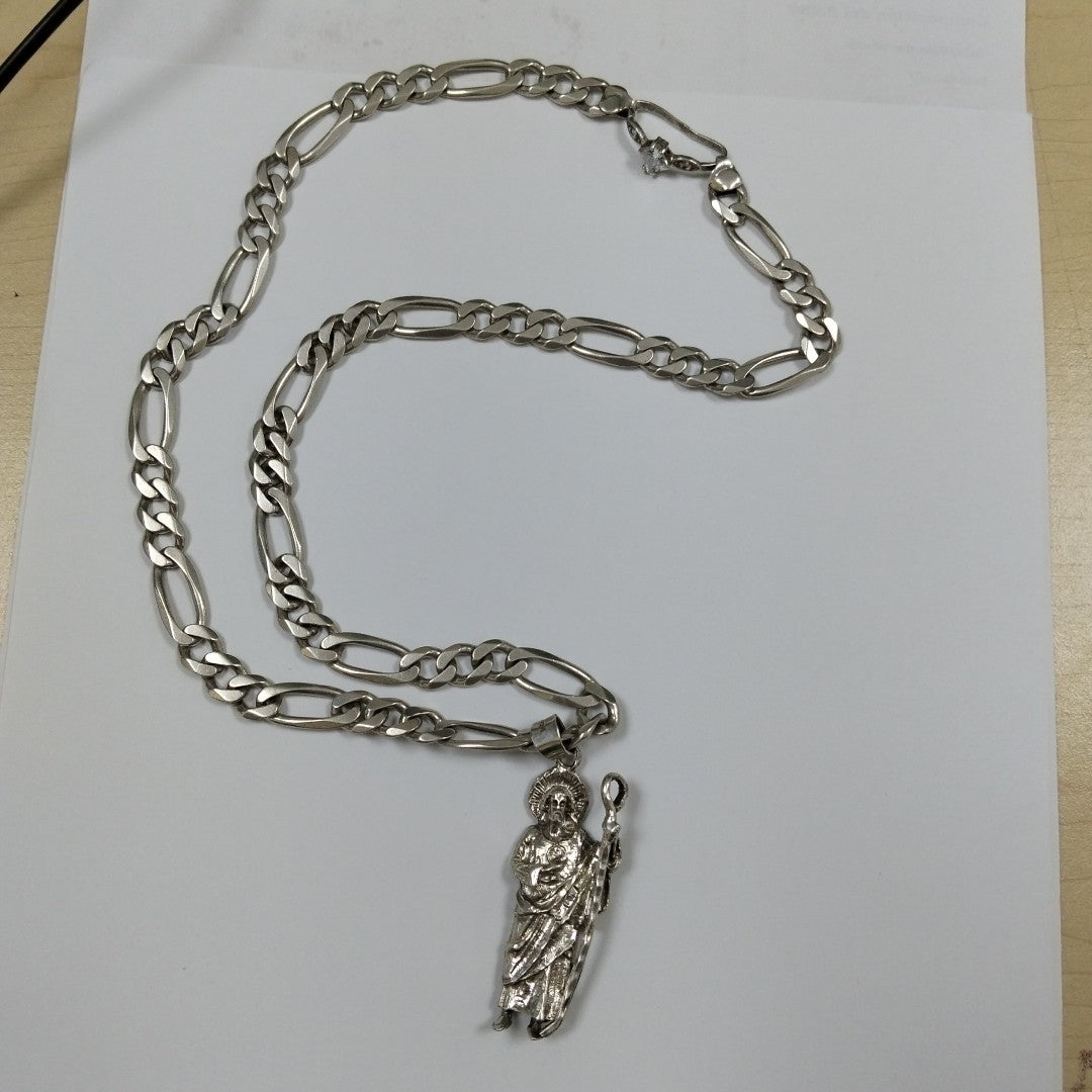 CADENA, DIJE PLATA 85.6 GRMS (SEMINUEVO)