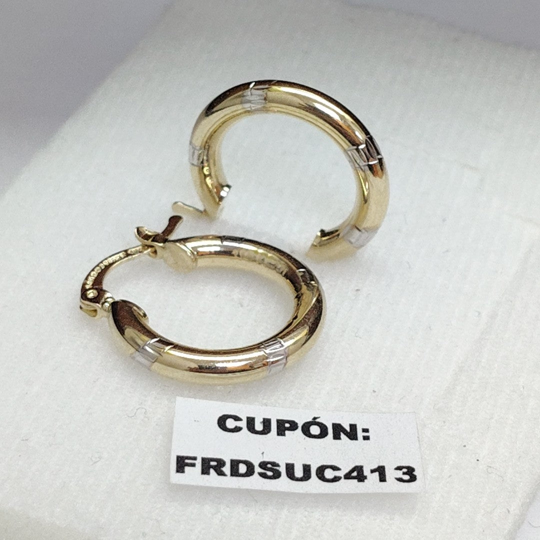 ARETES ARRACADAS COMBINADAS 14K 1.6 GR (NUEVO)