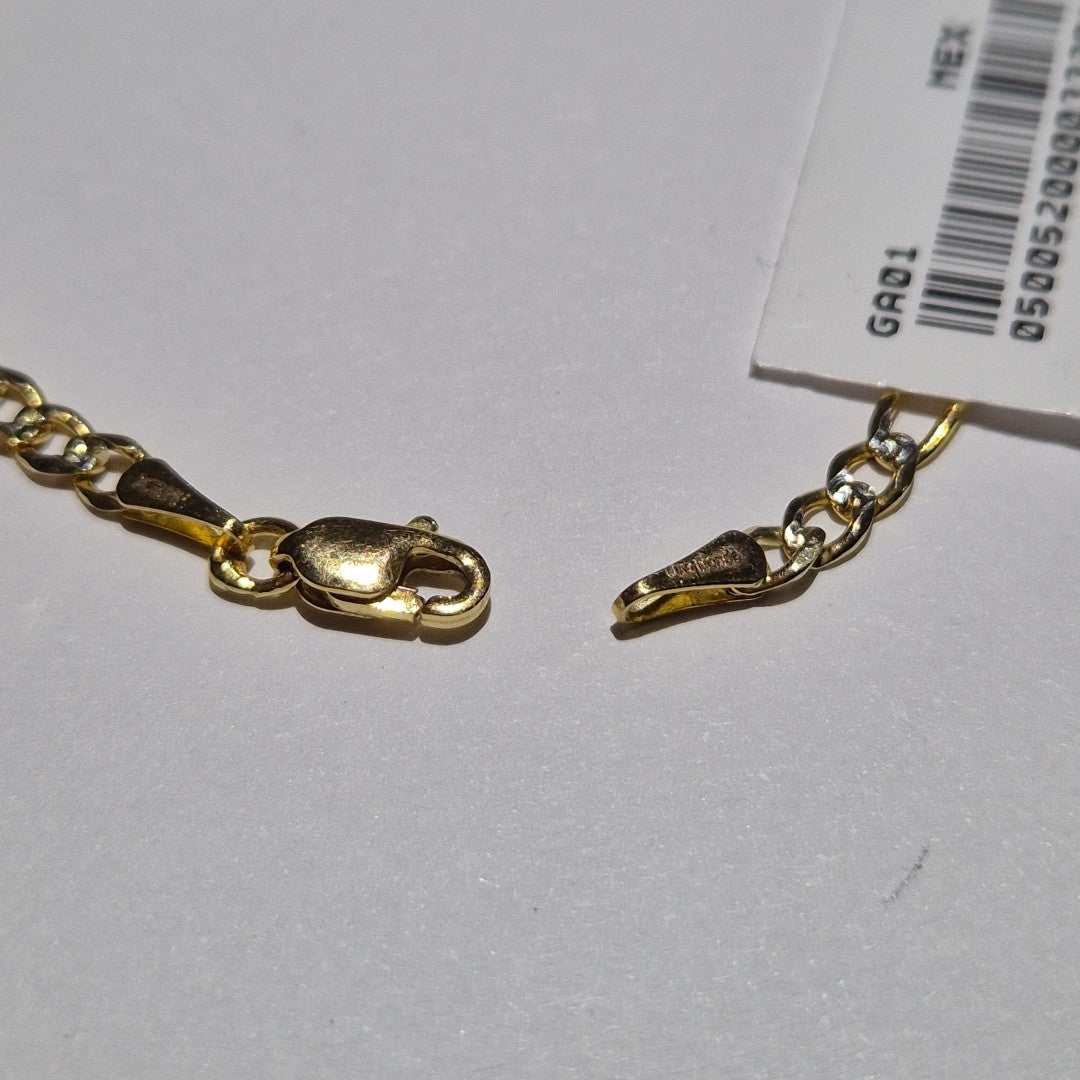 PULSERAS 3X1 DIAMANTADA ORO 14K 18 CM 3 GR (NUEVO)