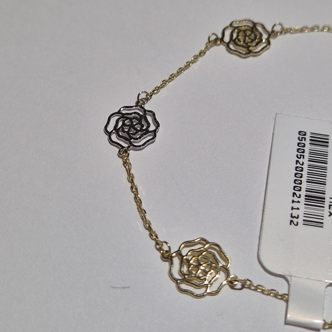 PULSERAS TEJIDO ESPECIAL C/DIJE ORO 10K 18 CM 1.4 GR (NUEVO)