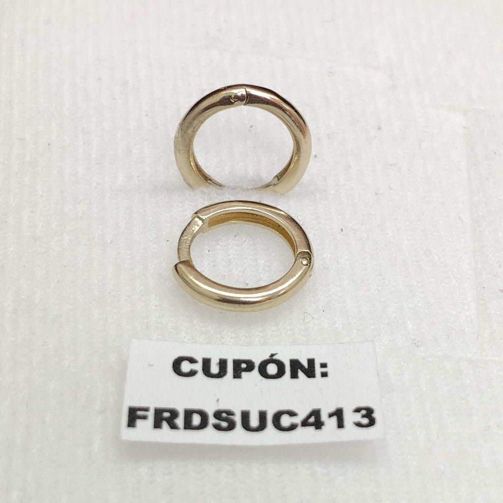 ARETES ARRACADAS LISAS 10K 1.1 GR (NUEVO)